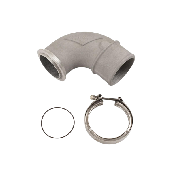 Our 90 degree elbow kit is designed to have a balanced airflow and keep exhaust temperatures within the elbow the keep overall temperatures down. This part has been cast to ensure no weld breaks or issues. This part is required when purchasing a turbo and manifold on a 3406E, a C15 or a C16. Combining the PDI turbo and exhaust manifold will increase fuel efficiency, horsepower and torque. Enjoy increased fuel efficiency and drive-ability. Don’t be first to the pump or last to the top. Don’t settle for less.